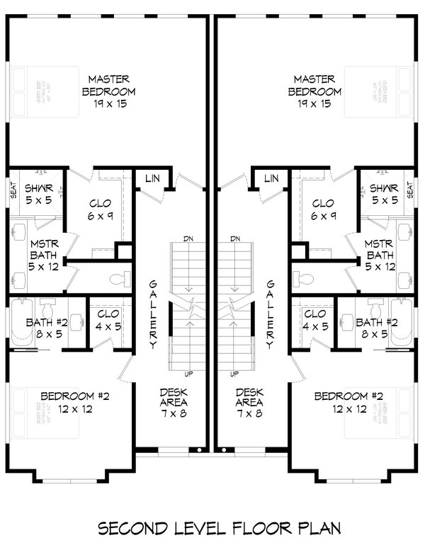 House Plan Design - Floor Plan - Upper Floor for Contemporary House Plan #932-1428 - 8 bed, 8 bath
