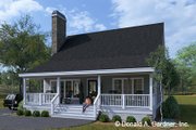 Country Style House Plan - 3 Beds 2 Baths 1338 Sq/Ft Plan #929-112 Exterior 