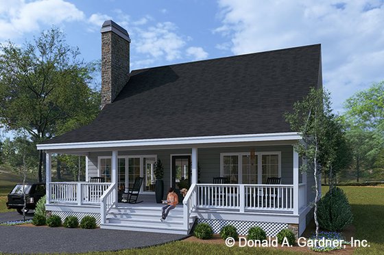 Exterior - Front Elevation 3 for Country House Plan #929-112 - 3 bed, 2 bath