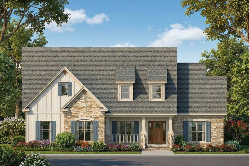 Dream House Plan - Exterior - Front Elevation 3 for Craftsman House Plan #17-2413 - 4 bed, 2 bath