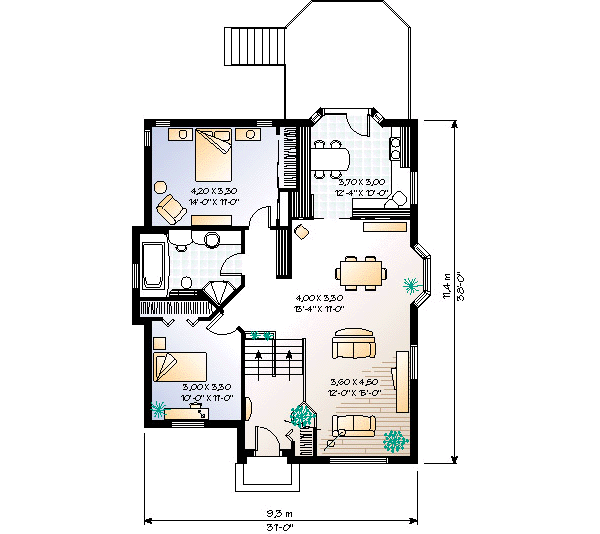 Dream House Plan - European Floor Plan - Main Floor Plan #23-1014