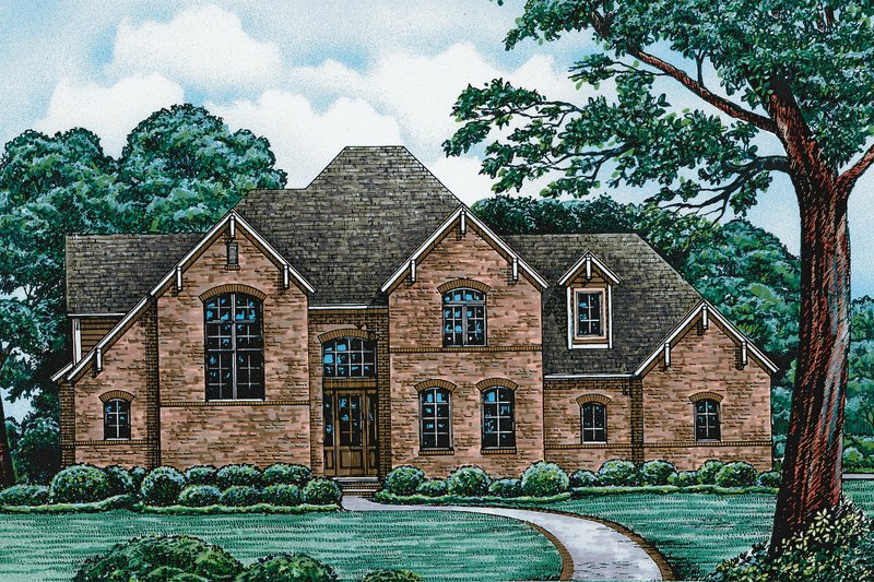 Dream House Plan - Exterior - Front Elevation 5 for European House Plan #20-783 - 3 bed, 2.5 bath