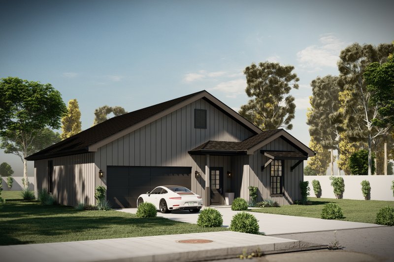 House Plan Design - Exterior - Front Elevation 3 for Country House Plan #1110-3 - 3 bed, 2 bath