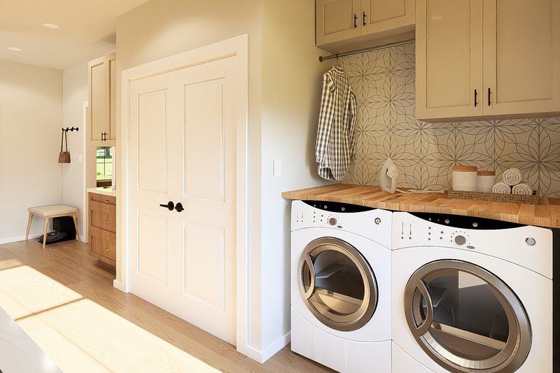Architectural House Design - Interior - Laundry 1 for Farmhouse House Plan #126-310 - 3 bed, 2.5 bath
