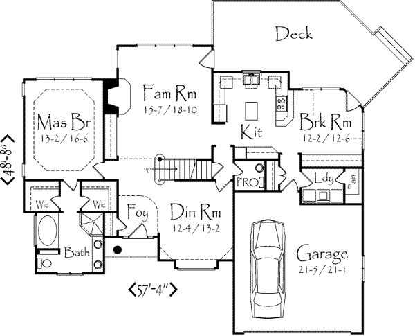 European Floor Plan - Main Floor Plan #71-111