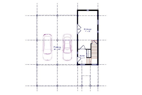 Floor Plan - Lower Floor for Beach House Plan #1115-8 - 3 bed, 2.5 bath