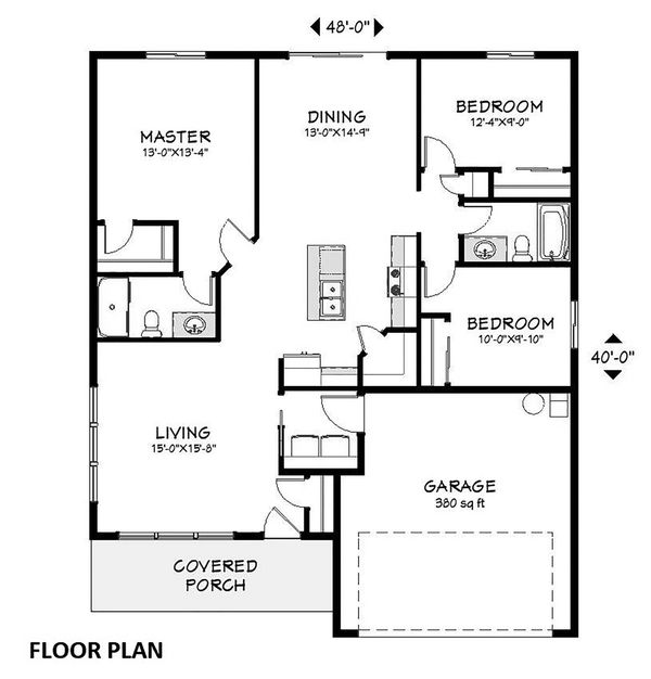 Ranch Floor Plan - Main Floor Plan #943-51