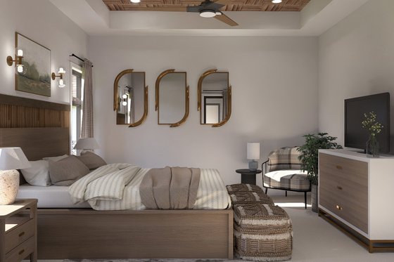Interior - Master Bedroom 1 for Traditional House Plan #455-202 - 2 bed, 2 bath
