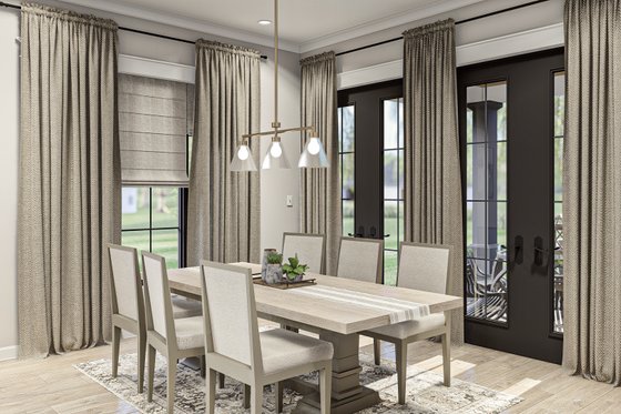 Interior - Dining Room 1 for Colonial House Plan #455-549 - 3 bed, 2.5 bath