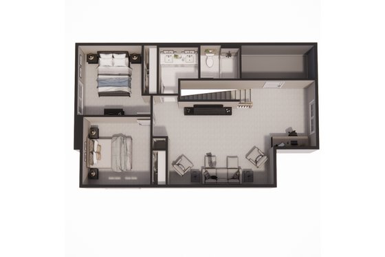 Floor Plan - Upper Floor 1 for Farmhouse House Plan #51-1527 - 3 bed, 2.5 bath