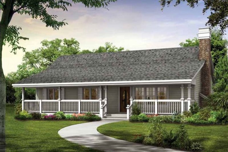 Ranch Style House Plan - 3 Beds 2 Baths 1344 Sq/Ft Plan #47-914
