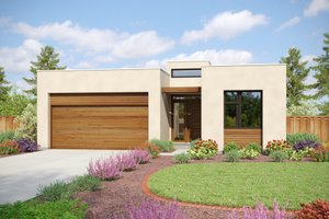 House Blueprint - Contemporary Exterior - Front Elevation Plan #48-1125