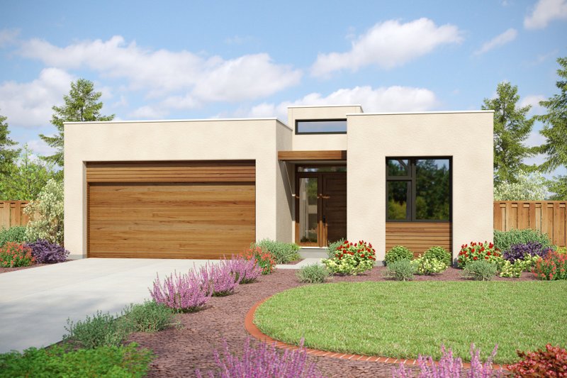 Dream House Plan - Contemporary Exterior - Front Elevation Plan #48-1125