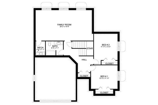 Home Plan - Farmhouse Floor Plan - Lower Floor Plan #1060-402