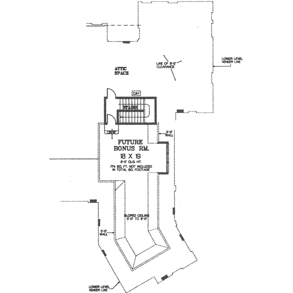 House Blueprint - European Floor Plan - Upper Floor Plan #310-514