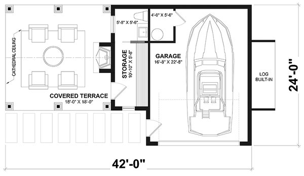 House Blueprint - Farmhouse Floor Plan - Main Floor Plan #23-2829