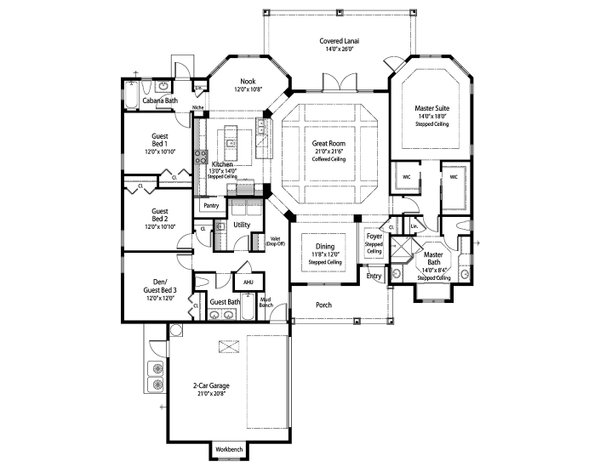 Farmhouse Floor Plan - Main Floor Plan #938-143