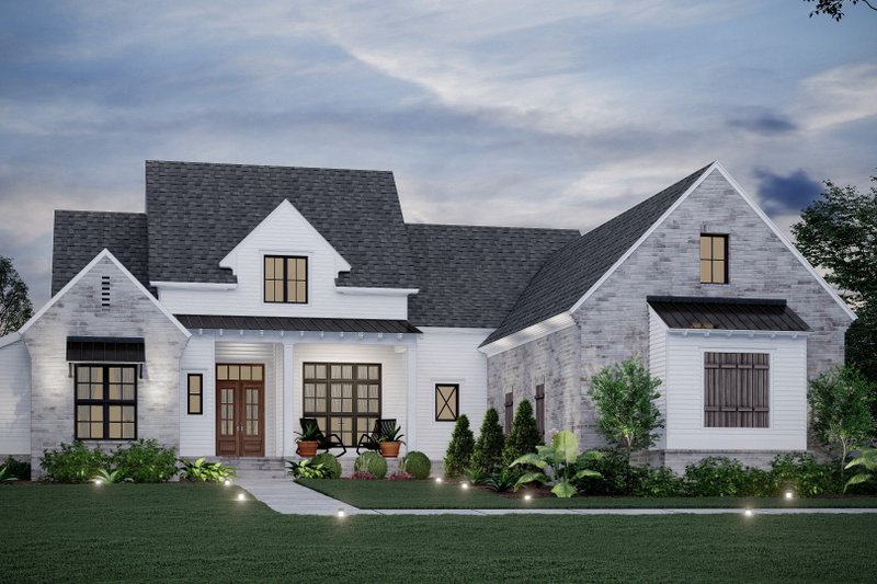 House Design - Exterior - Front Elevation 3 for Farmhouse House Plan #1081-34 - 4 bed, 4.5 bath