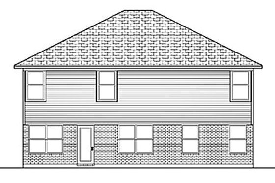 Exterior - Rear Elevation for Traditional House Plan #84-405 - 6 bed, 3.5 bath