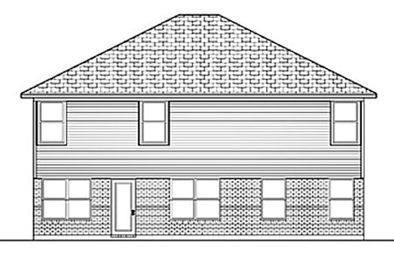 Home Plan - Exterior - Rear Elevation for Traditional House Plan #84-405 - 6 bed, 3.5 bath