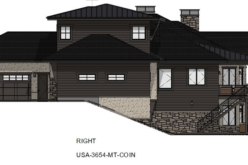 Home Plan - Exterior - Other Elevation 4 for Contemporary House Plan #1069-31 - 5 bed, 5.5 bath