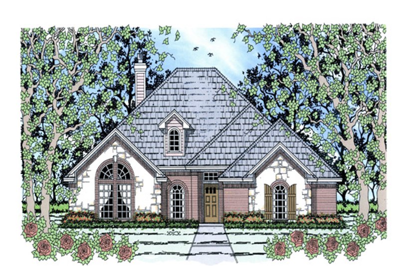 Dream House Plan - Traditional Exterior - Front Elevation Plan #42-386