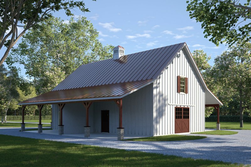 Dream House Plan - Exterior - Rear Elevation for Country House Plan #932-1408 - 2 bed, 3 bath