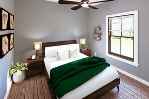 Interior - Bedroom 1 for Ranch House Plan #44-239 - 3 bed, 2 bath