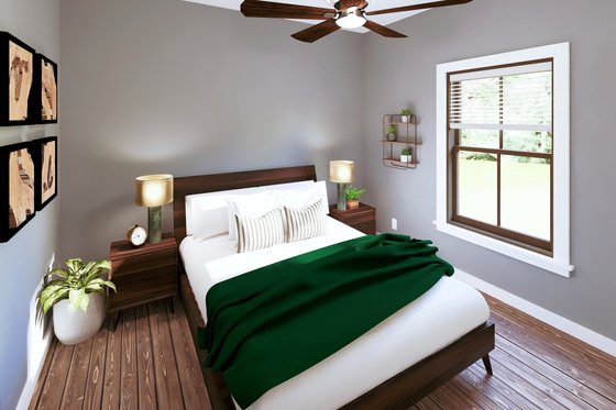 Interior - Bedroom 1 for Ranch House Plan #44-239 - 3 bed, 2 bath