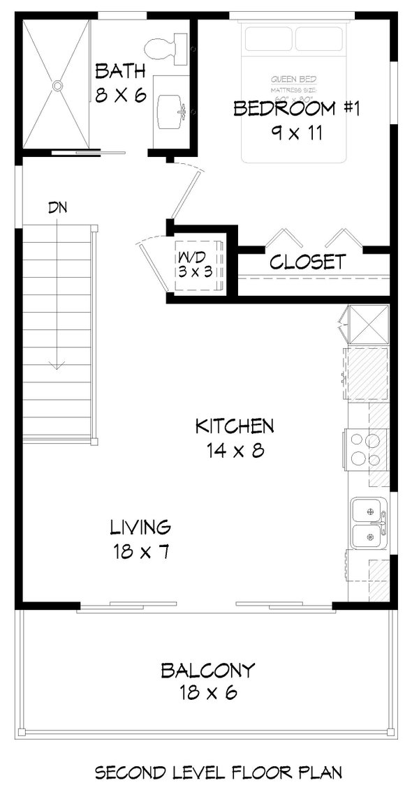 Contemporary Floor Plan - Upper Floor Plan #932-431