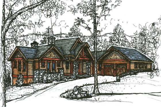 Exterior - Front Elevation 3 for Craftsman House Plan #921-6 - 4 bed, 3.5 bath