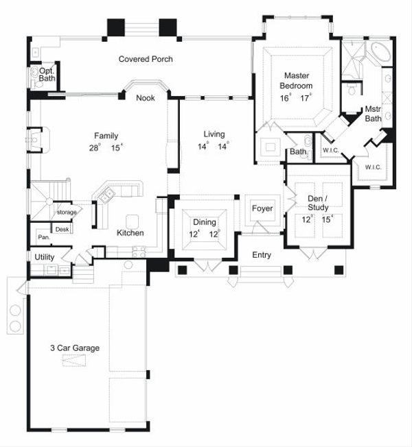 European Floor Plan - Main Floor Plan #417-401