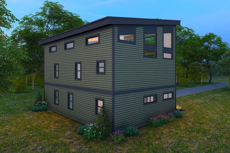 Architectural House Design - Exterior - Rear Elevation for Country House Plan #932-1299 - 3 bed, 2 bath