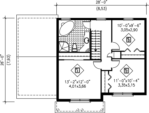 Dream House Plan - European Floor Plan - Upper Floor Plan #25-270