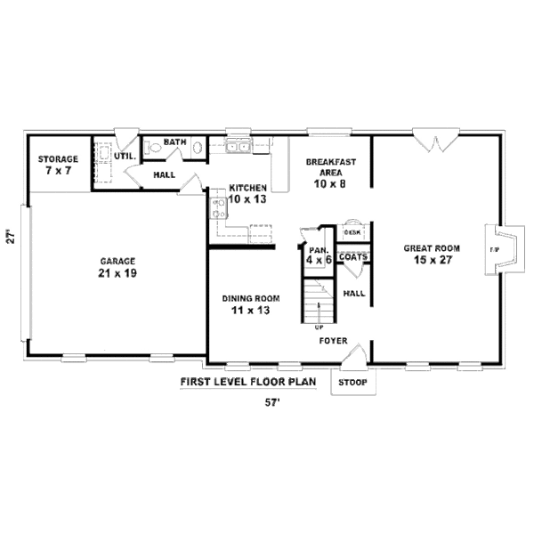 European Floor Plan - Main Floor Plan #81-13773