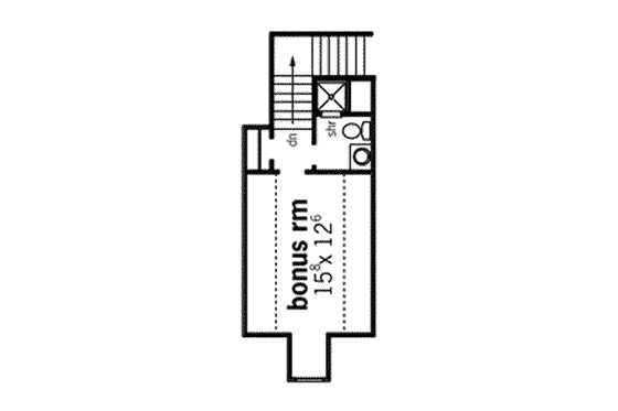 Floor Plan - Other Floor for European House Plan #16-298 - 3 bed, 2 bath