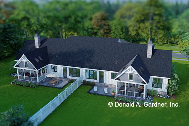 House Design - Exterior - Rear Elevation 2 for Craftsman House Plan #929-1202 - 6 bed, 4 bath
