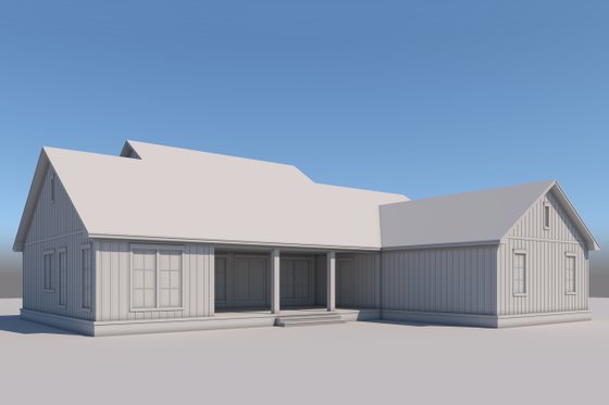 Exterior - Rear Elevation 1 for Farmhouse House Plan #430-329 - 3 bed, 2.5 bath