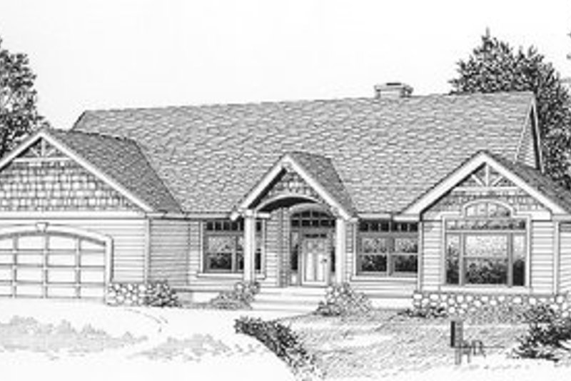Bungalow Style House Plan - 3 Beds 2 Baths 1975 Sq/Ft Plan #53-208