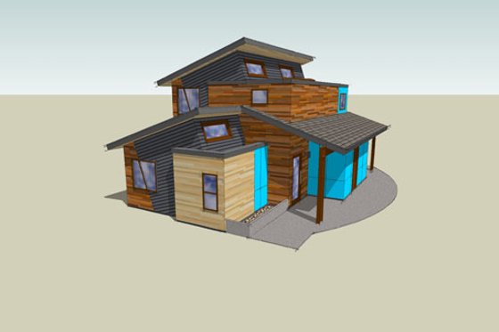 Exterior - Other Elevation for Modern House Plan #518-1 - 3 bed, 2 bath