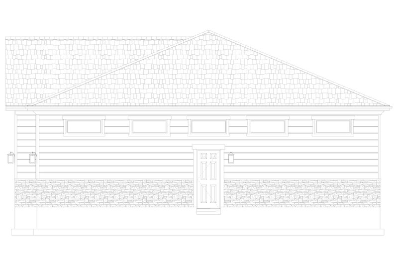 Architectural House Design - Exterior - Other Elevation 3 for Craftsman House Plan #1060-156, 1 bath
