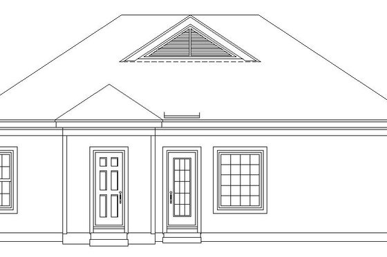 Exterior - Rear Elevation for Farmhouse House Plan #81-1373 - 3 bed, 2 bath