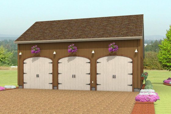Exterior - Front Elevation for Country House Plan #75-204, 0 bath