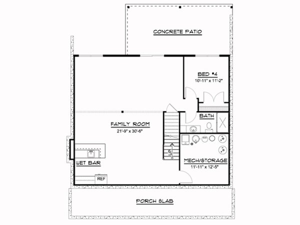 Dream House Plan - Cottage Floor Plan - Lower Floor Plan #1064-351