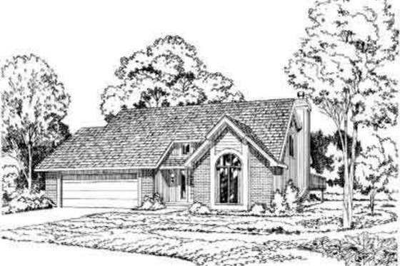 Exterior - Front Elevation for Traditional House Plan #312-270 - 3 bed, 2.5 bath