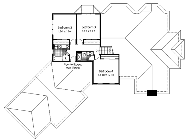 European Floor Plan - Upper Floor Plan #51-171