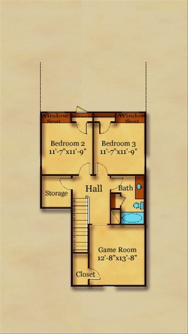 Cottage Floor Plan - Upper Floor Plan #442-3