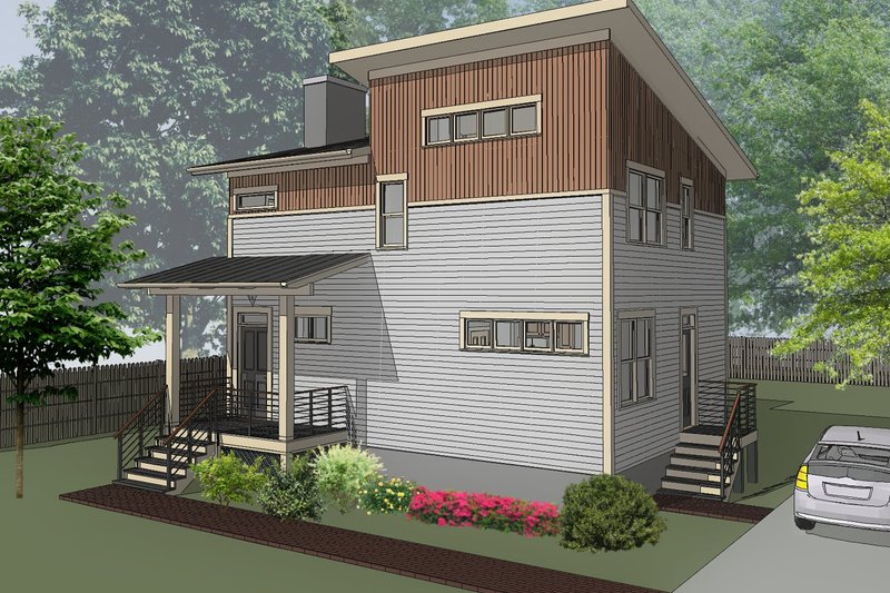 Architectural House Design - Modern Exterior - Front Elevation Plan #79-365
