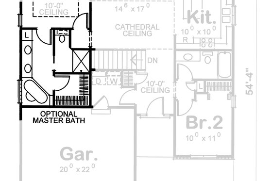 Floor Plan - Other Floor for Traditional House Plan #20-1714 - 2 bed, 2 bath