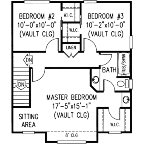 Country Floor Plan - Upper Floor Plan #11-212